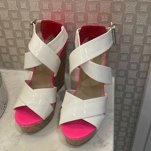 Cork wedge sandal